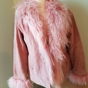 Pink Boho Leather Jacket by Brandon Thomas